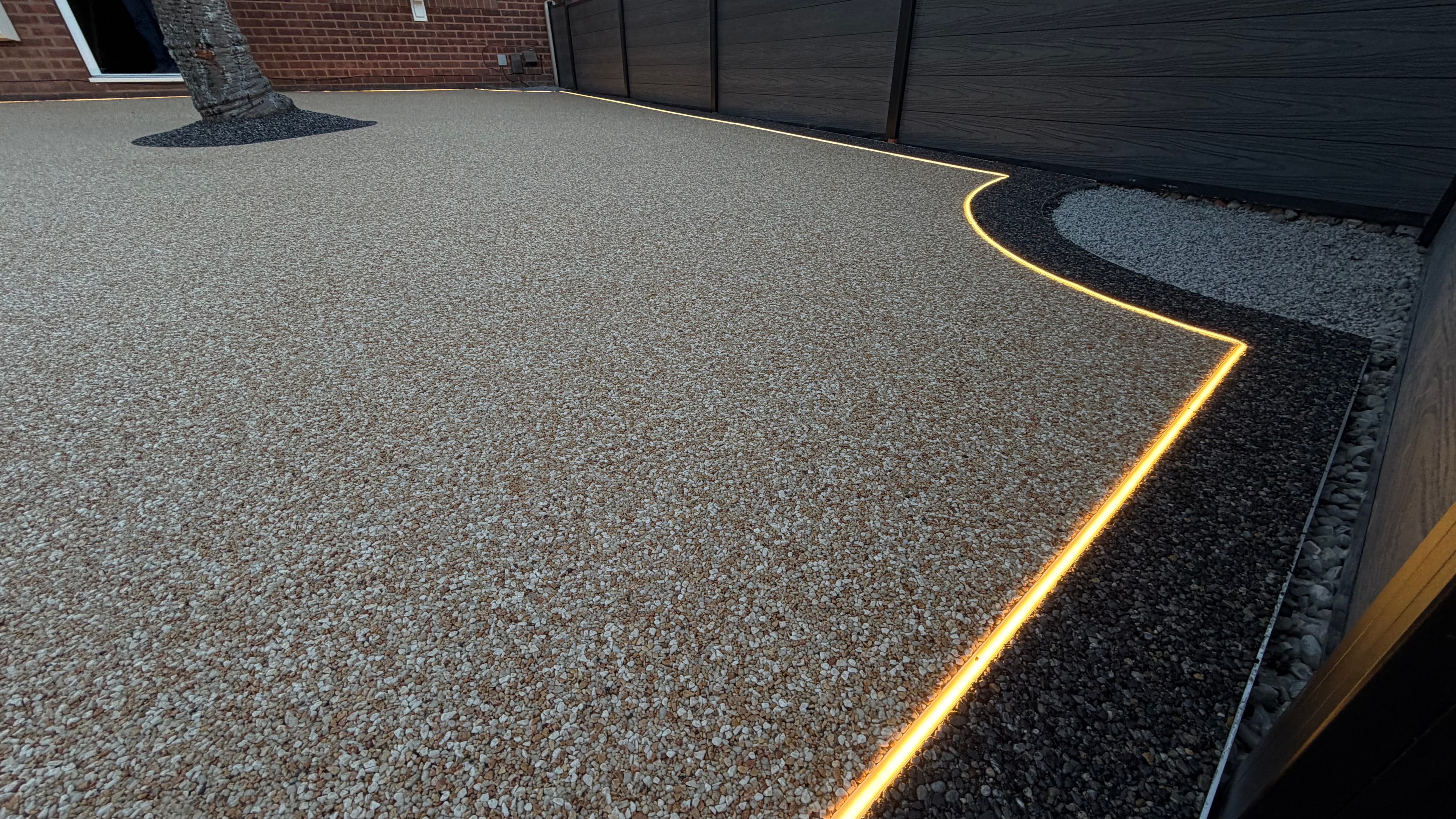 Resin Driveway with In-Drive LED System